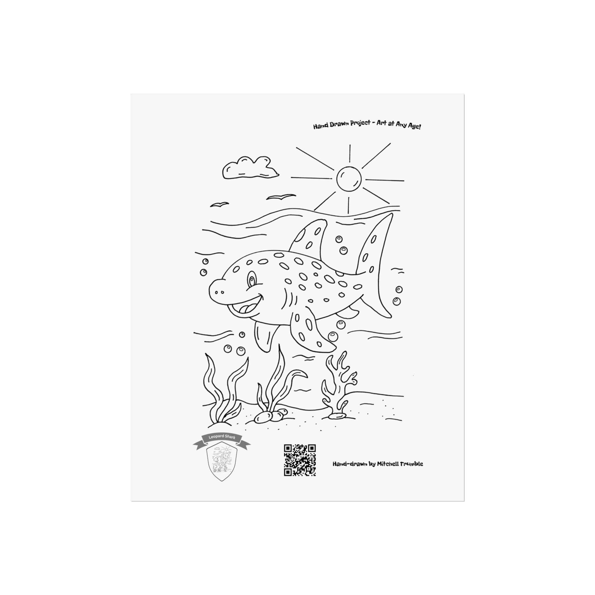 Leopard Shark – Spotted Ocean Explorer Wall Art Poster