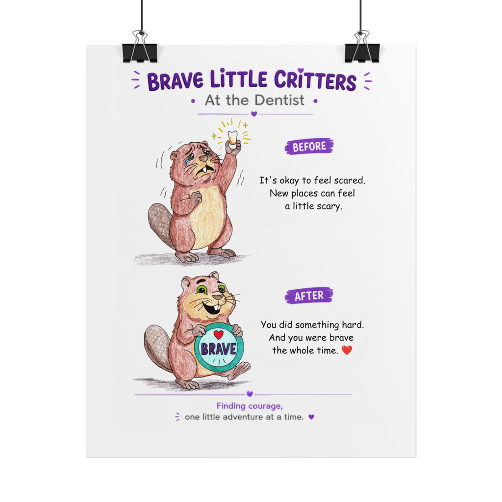 First Dentist Visit Encouragement Poster | Brave Little Critters