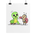 Inchworm Found Her Tiny Shoe Art Print | Ladybug Friendship