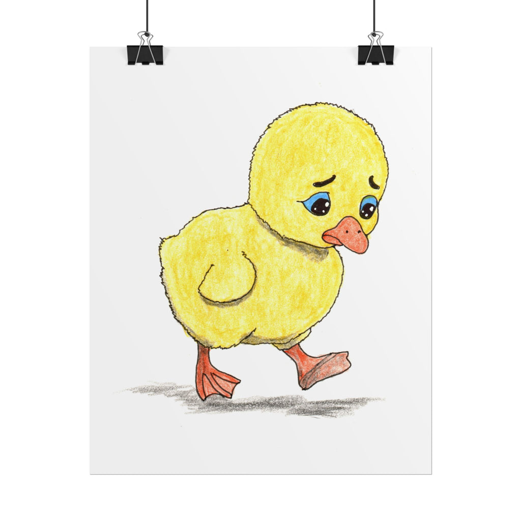 Cute Gosling Nursery Print, Baby Goose Wall Art,