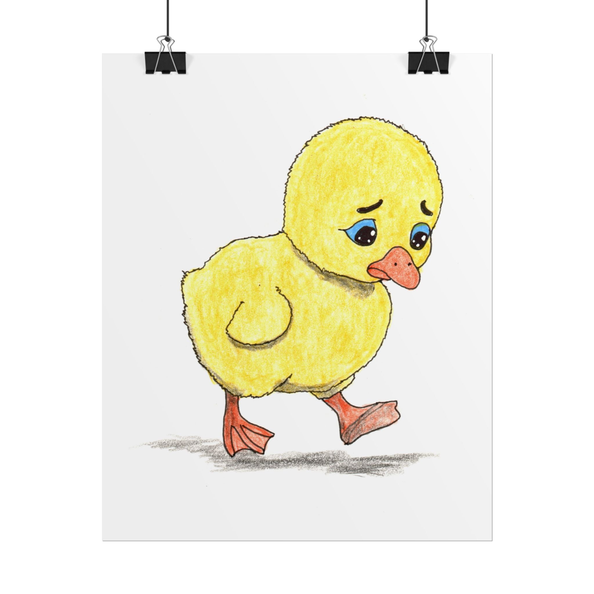 Cute Gosling Nursery Print, Baby Goose Wall Art,