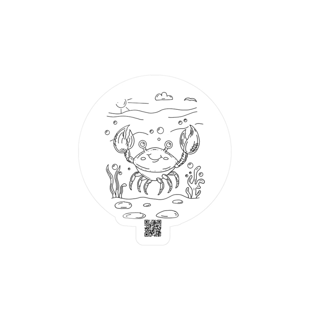 Cute Crab Kiss Cut Sticker