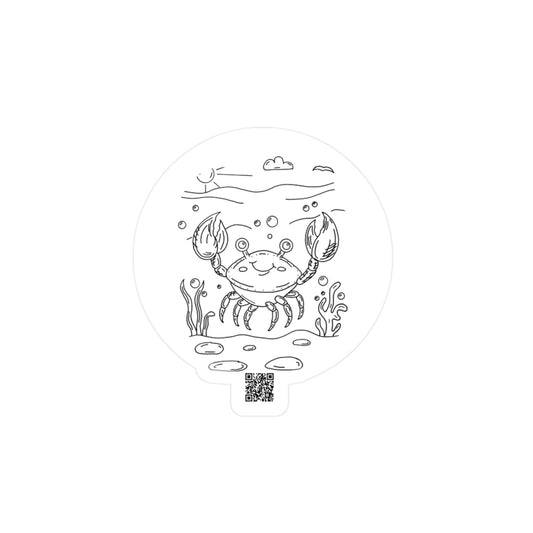 Cute Crab Kiss Cut Sticker