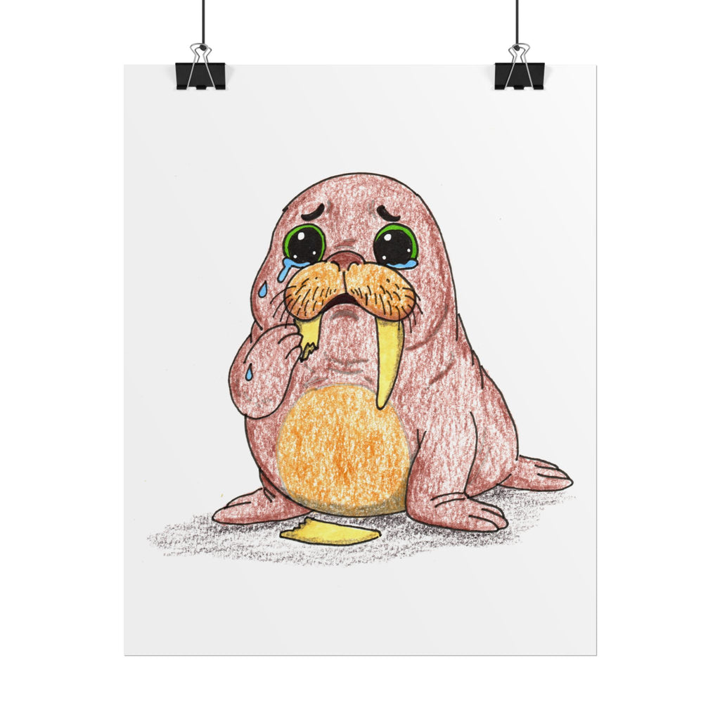 Walrus Broke His Tusk Wall Art Print, First Dentist Visit Decor, Brave Little Critters
