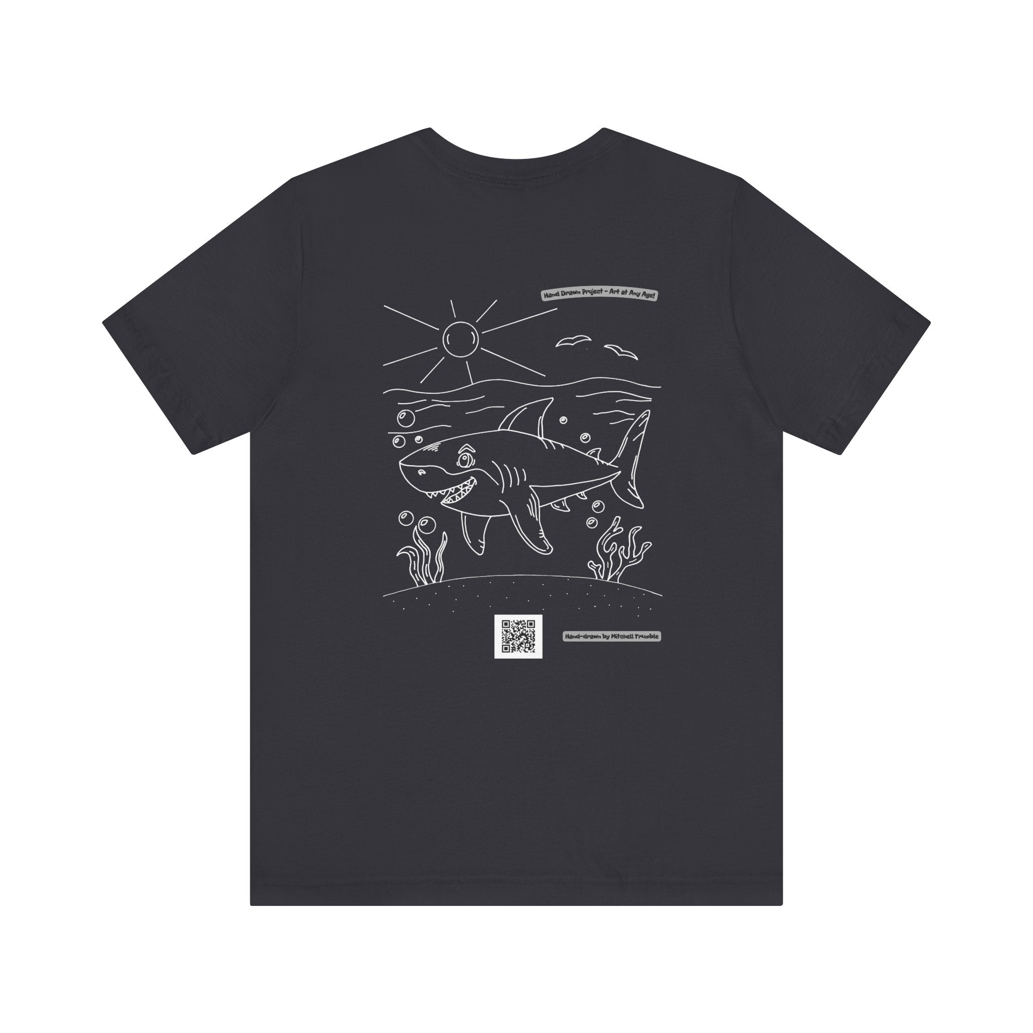 Great White Shark – Hand-Drawn Ocean Critter T-Shirt