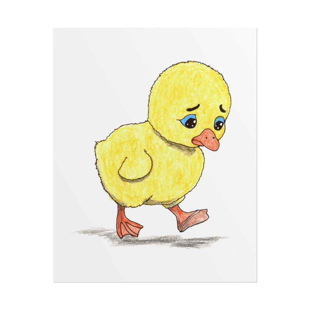 Cute Gosling Nursery Print, Baby Goose Wall Art,
