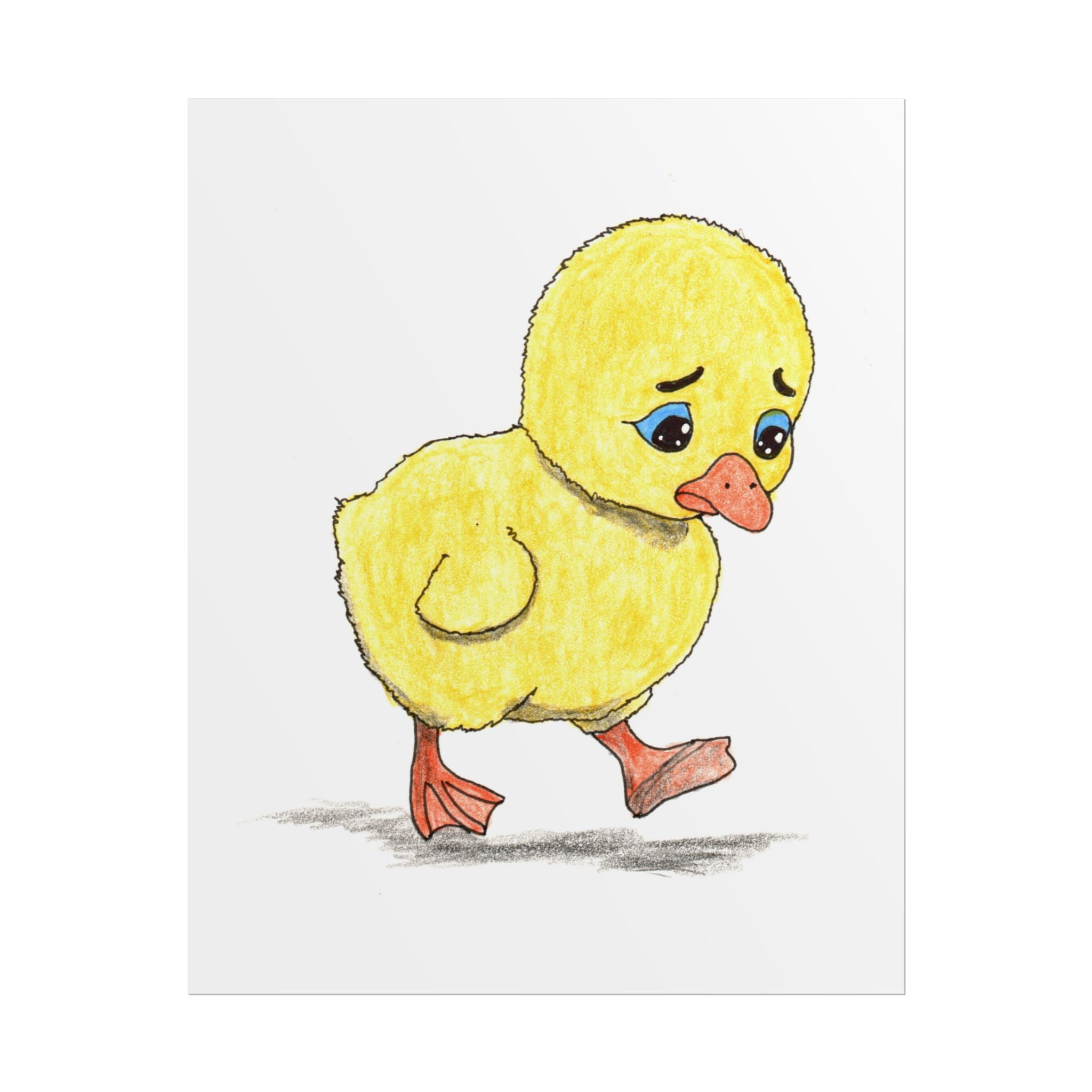 Cute Gosling Nursery Print, Baby Goose Wall Art,