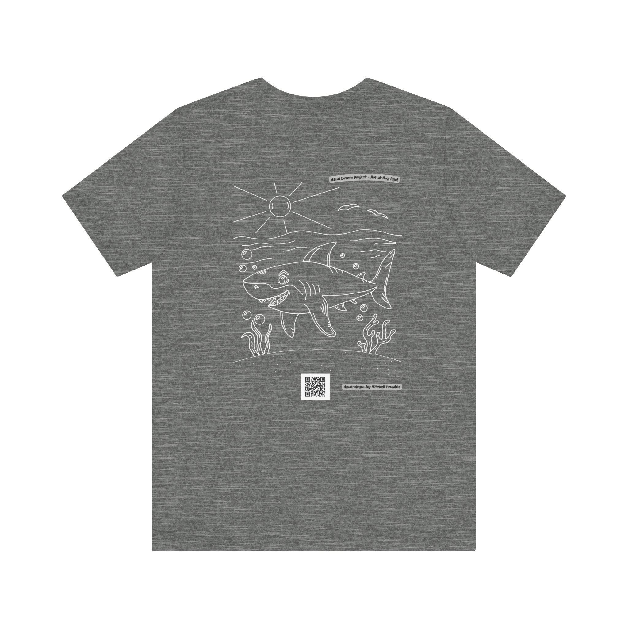 Great White Shark – Hand-Drawn Ocean Critter T-Shirt
