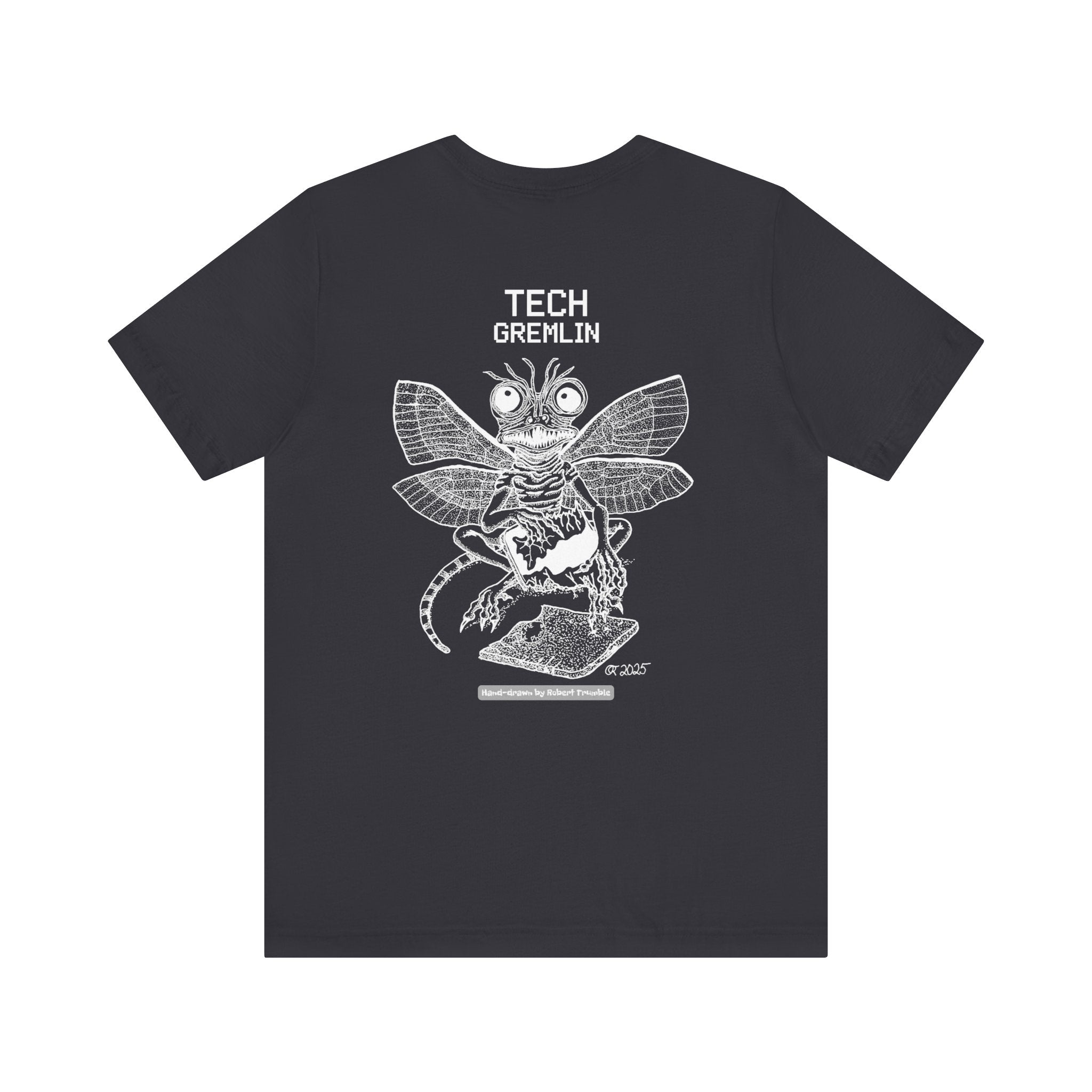 Tech Gremlin Logo Tee – Mischievous Creature Shirt | Hand-Drawn