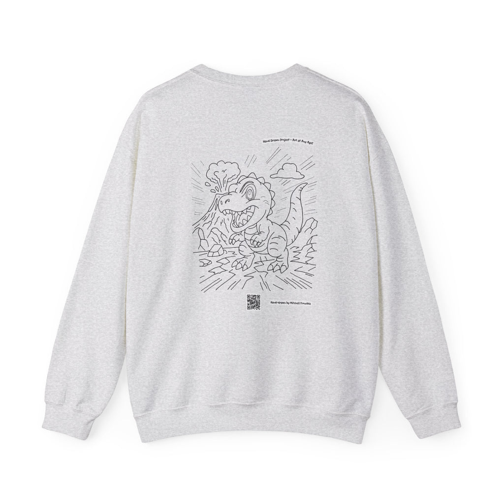 T-Rex Crewneck Sweatshirt – Unisex | Fun Dinosaur Gift for Kids & Adults, Cozy Fall & Halloween Wear