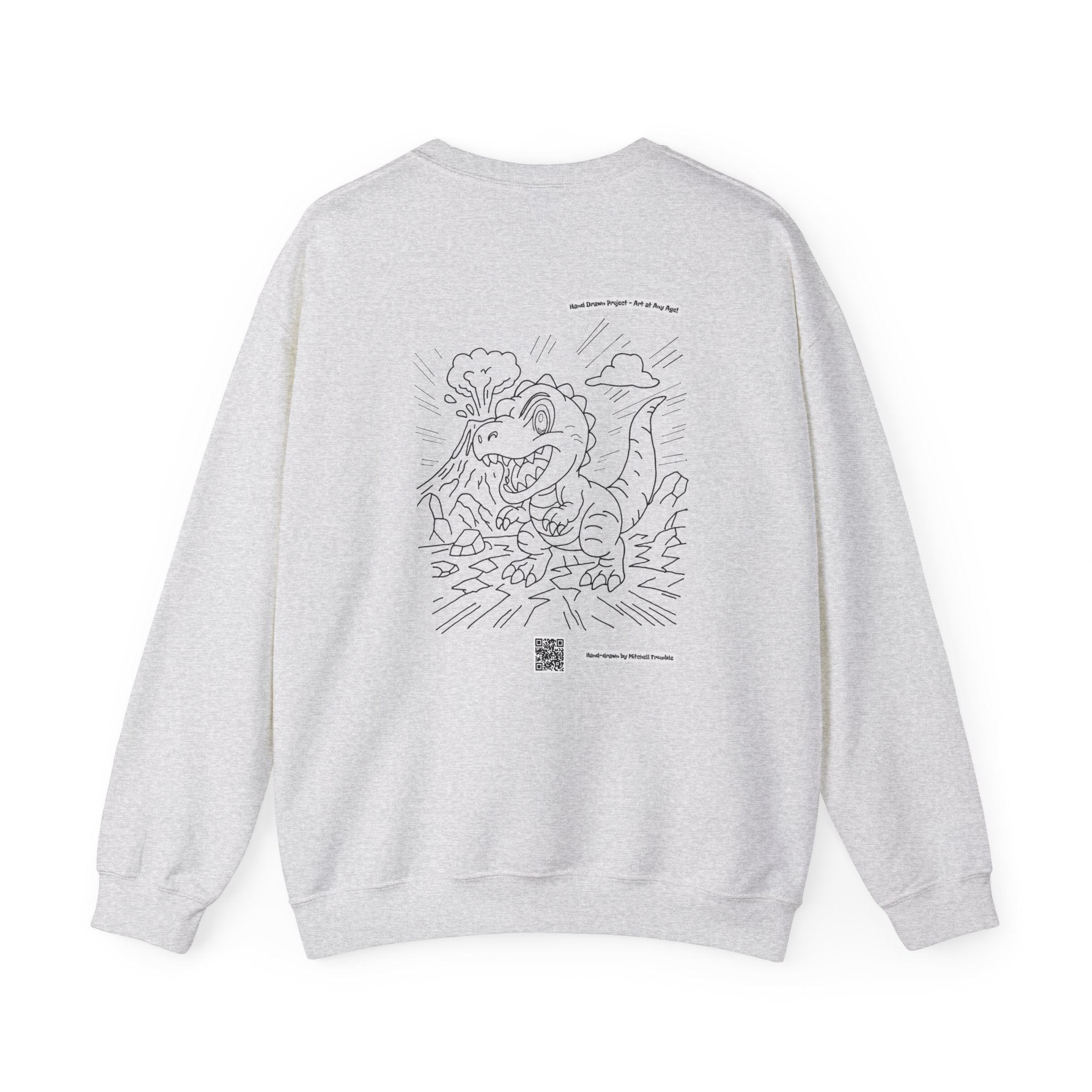 T-Rex Crewneck Sweatshirt – Unisex | Fun Dinosaur Gift for Kids & Adults, Cozy Fall & Halloween Wear