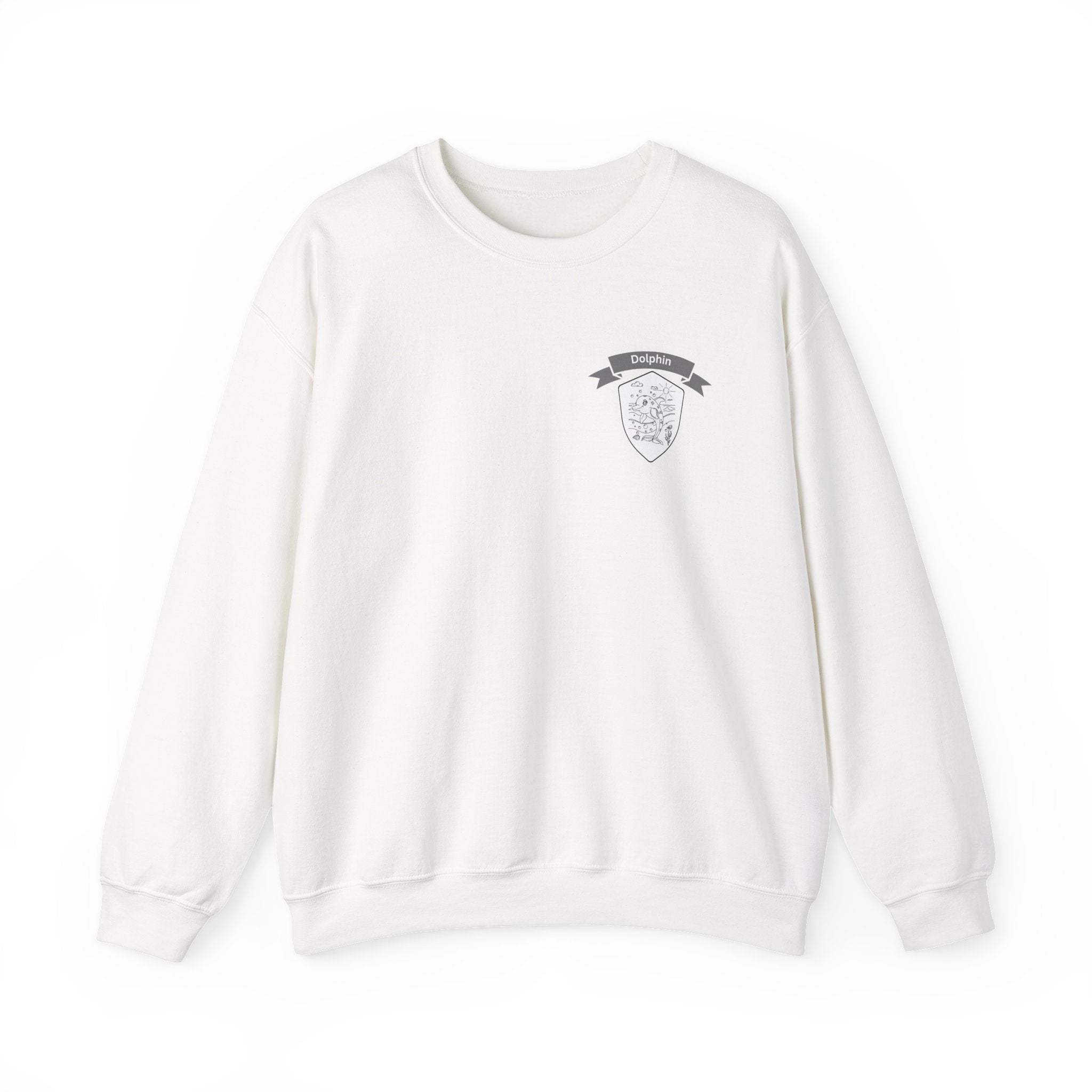 Dolphin Splash Squad Crew Sweatshirt – Hand Drawn Ocean Critter by Mitchell Trumble