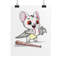 Found His Baseball Print | Happy Bat Wall Art | Lost & Found Critter Baseball Art