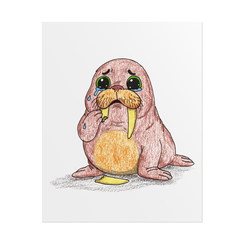 Walrus Broke His Tusk Wall Art Print, First Dentist Visit Decor, Brave Little Critters