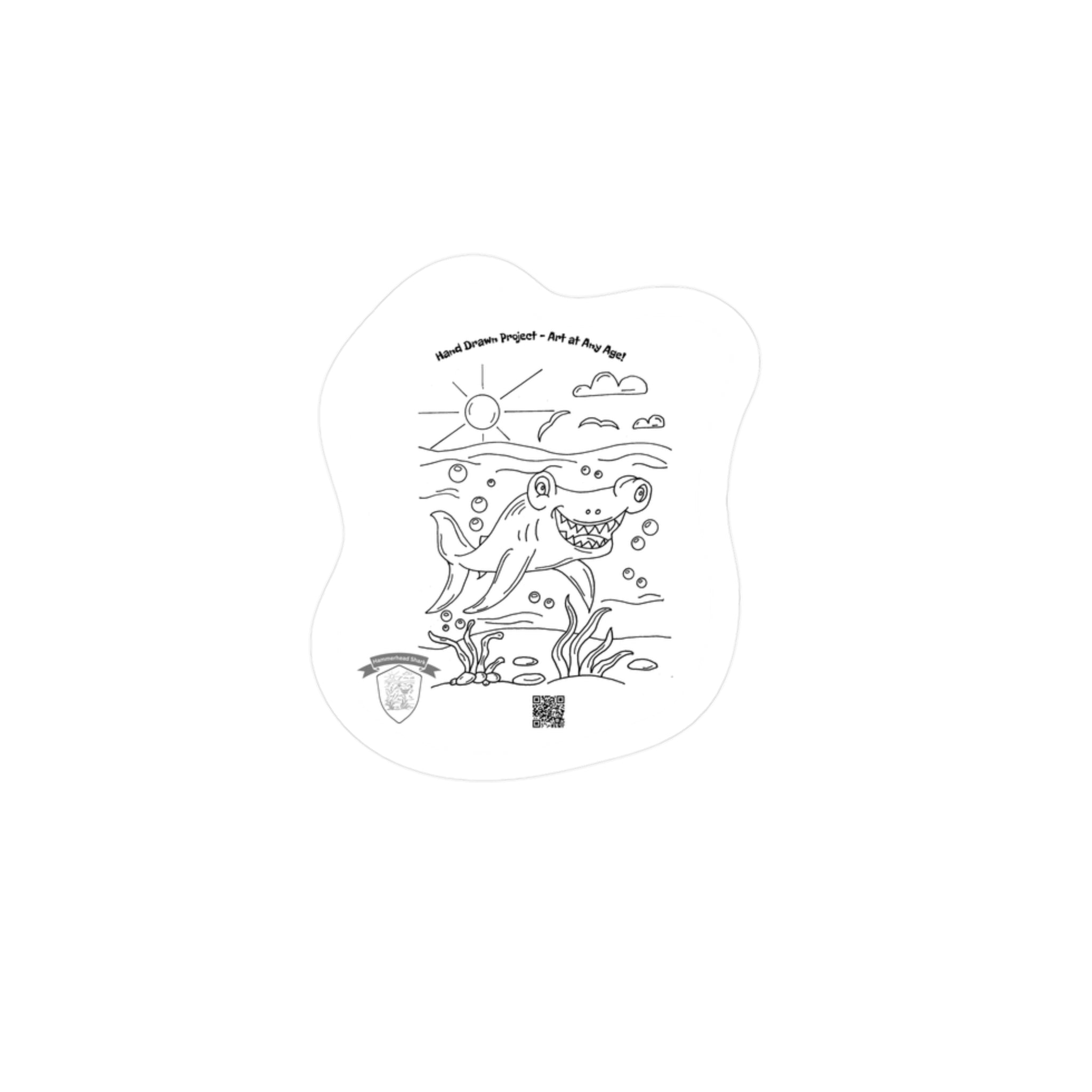 Happy Hammerhead Shark – Ocean Smiles Kiss-Cut Sticker
