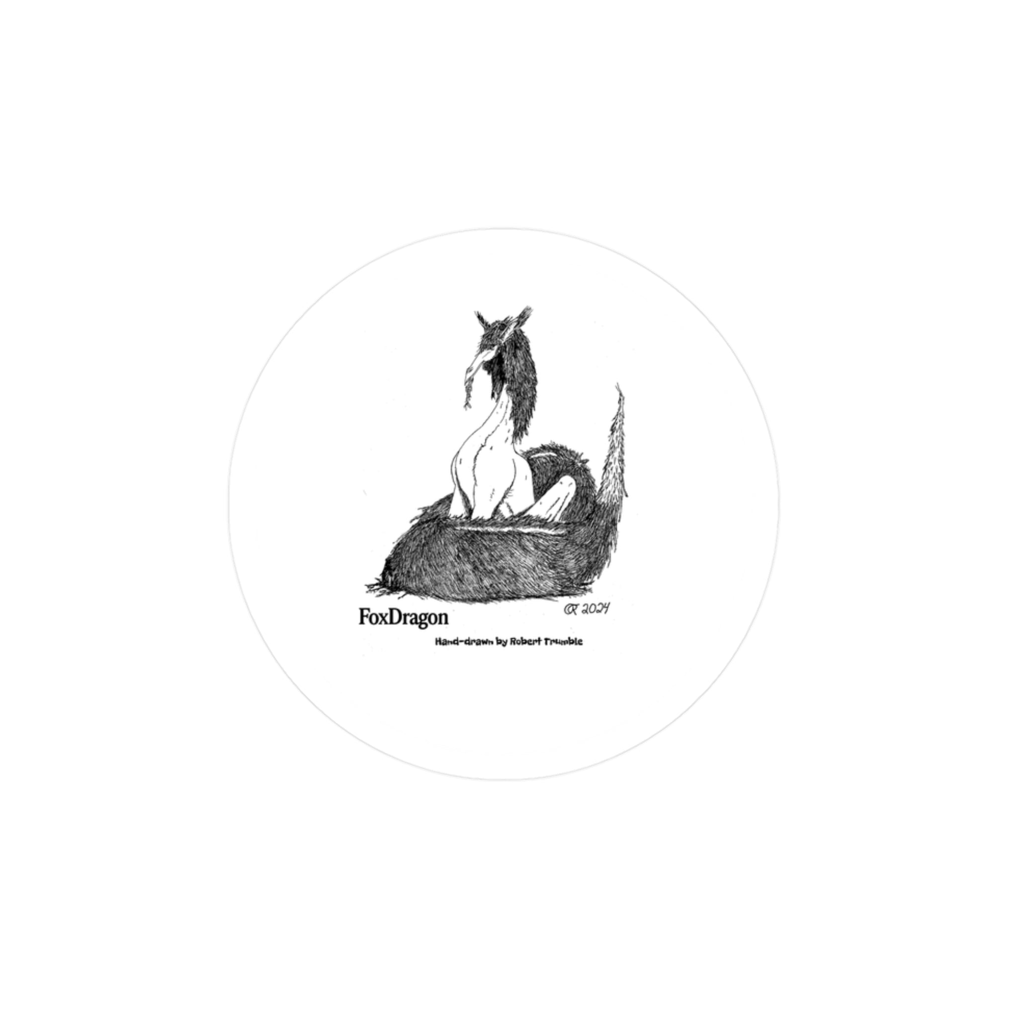 FoxDragon Kiss-Cut Sticker