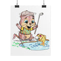 Gopher Finds His Golf Ball Print | Cute Golf Wall Art