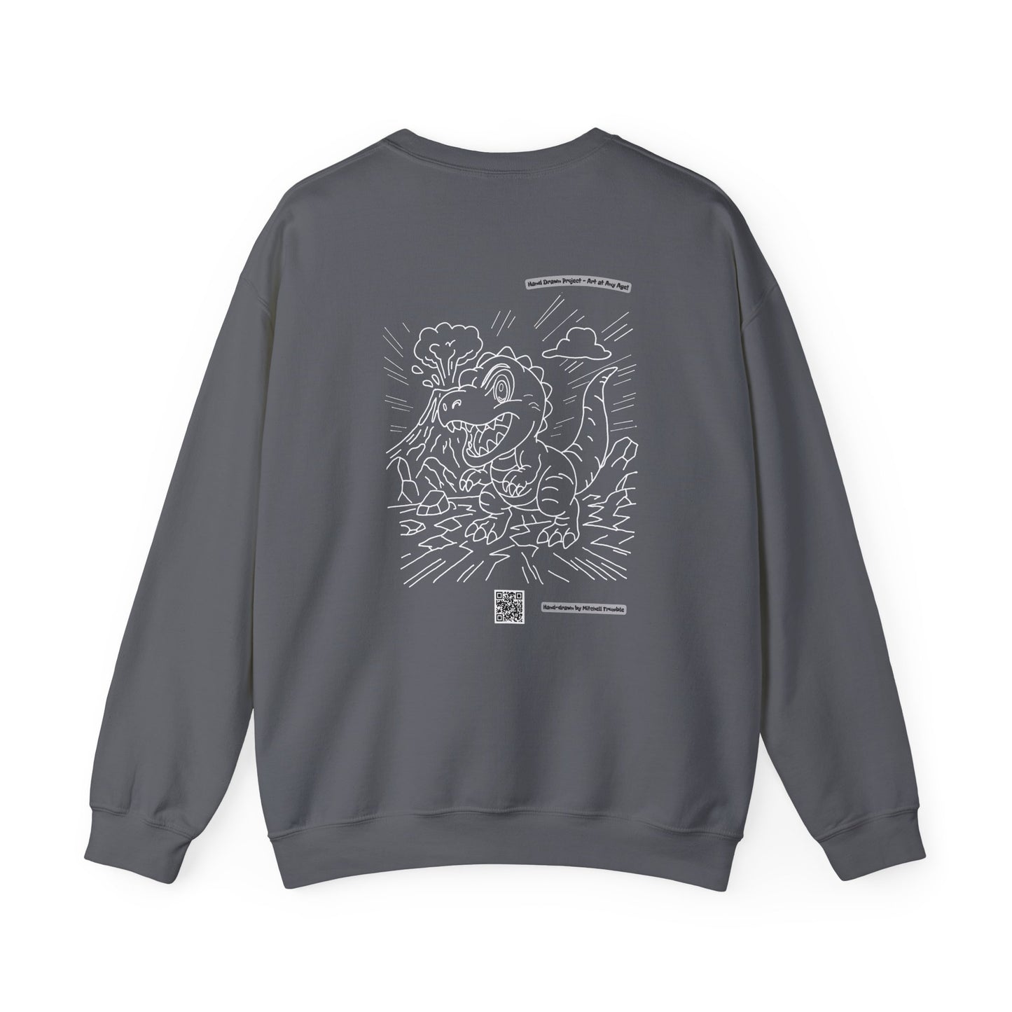 T-Rex Crewneck Sweatshirt – Unisex | Fun Dinosaur Gift for Kids & Adults, Cozy Fall & Halloween Wear