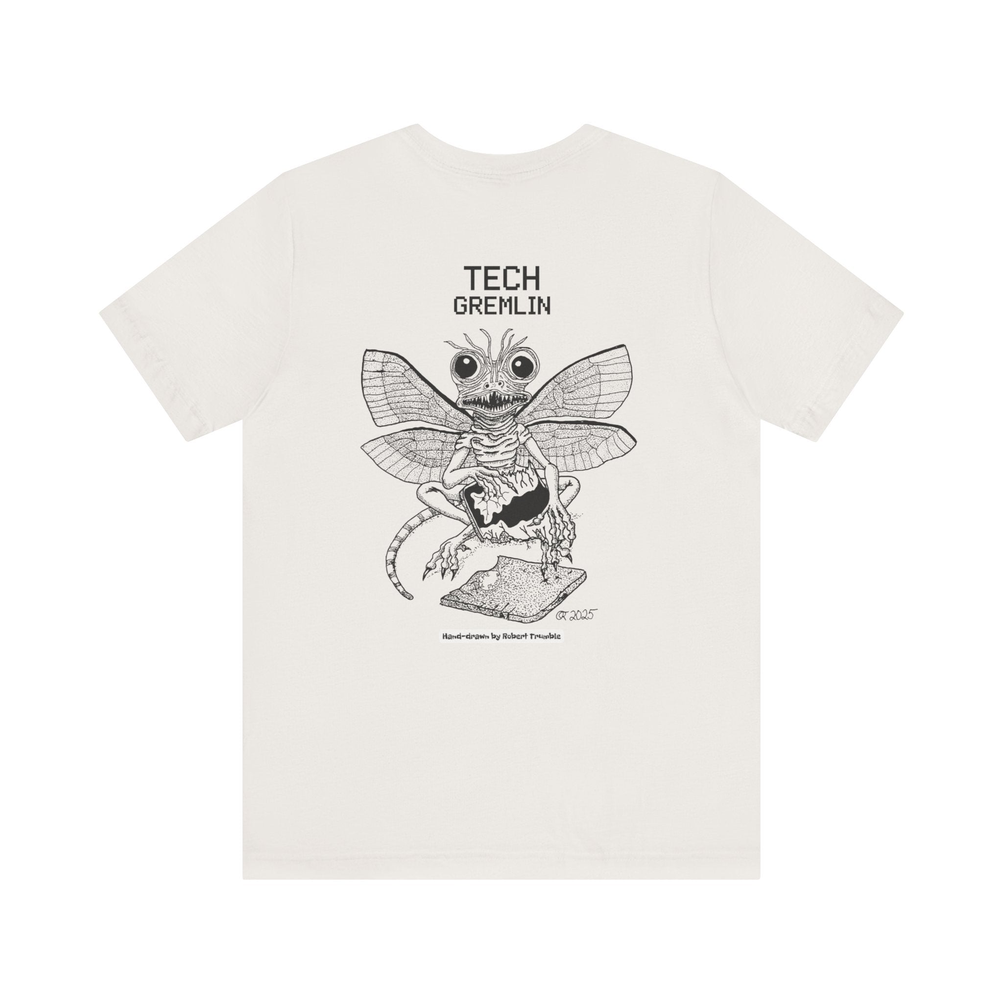Tech Gremlin Logo Tee – Mischievous Creature Shirt | Hand-Drawn