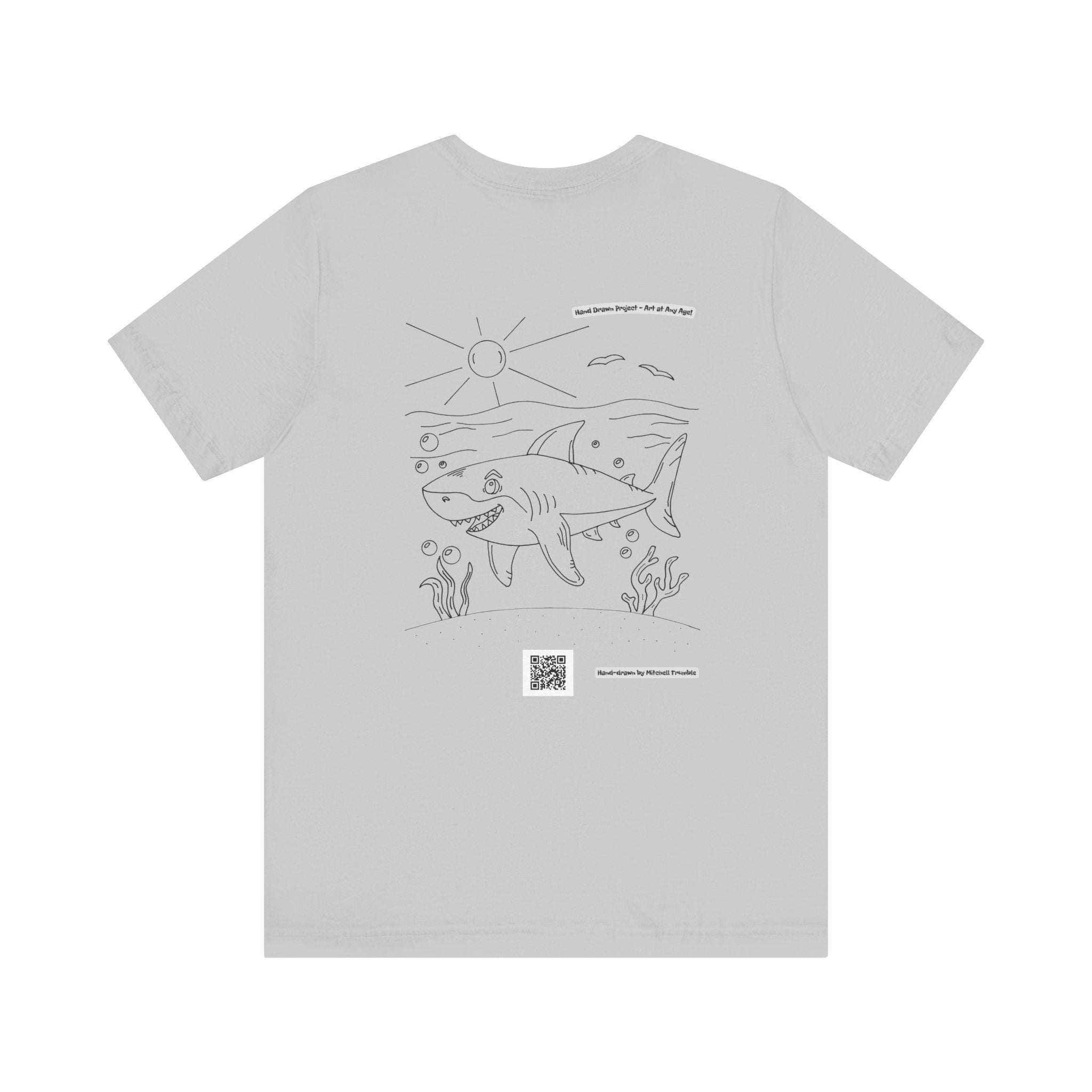 Great White Shark – Hand-Drawn Ocean Critter T-Shirt
