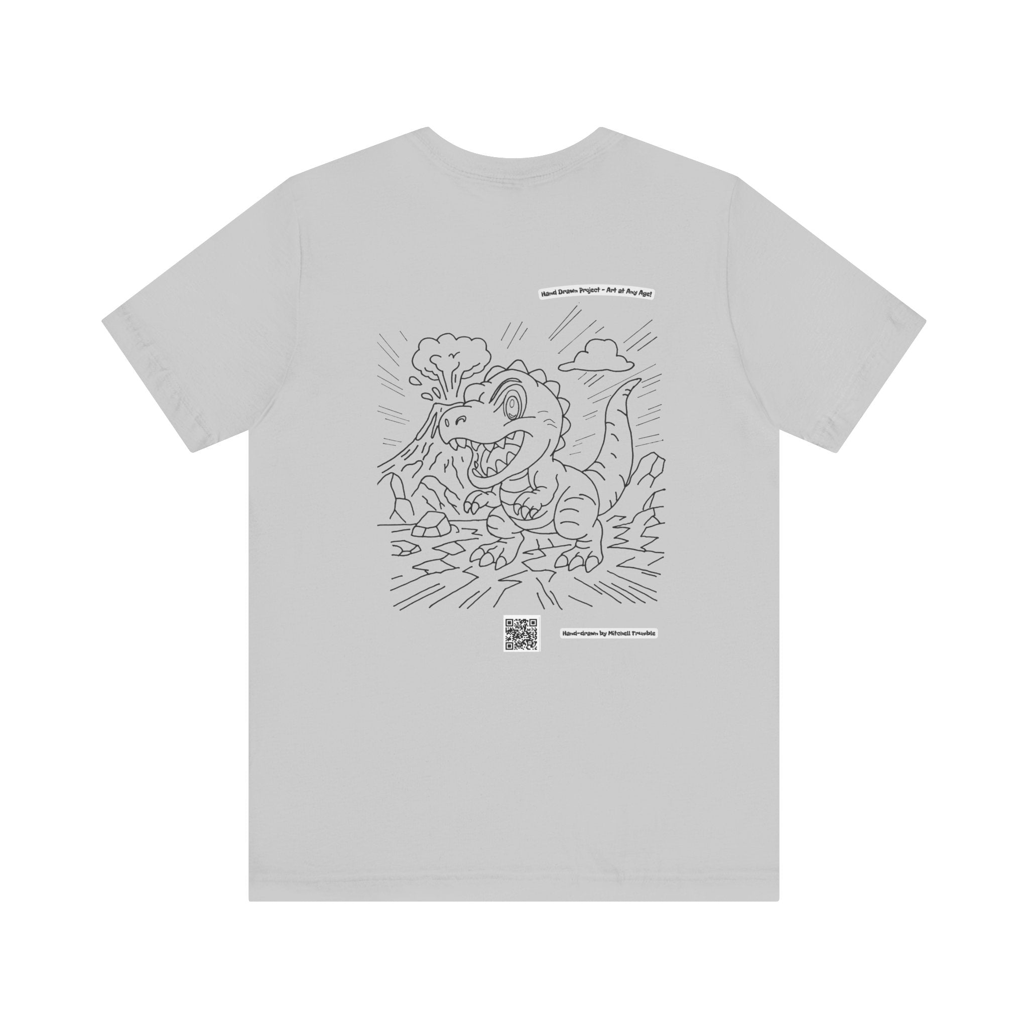 T-Rex T-Shirt – Hand-Drawn Dinosaur Design by Mitchell Trumble | Unisex Bella+Canvas 3001