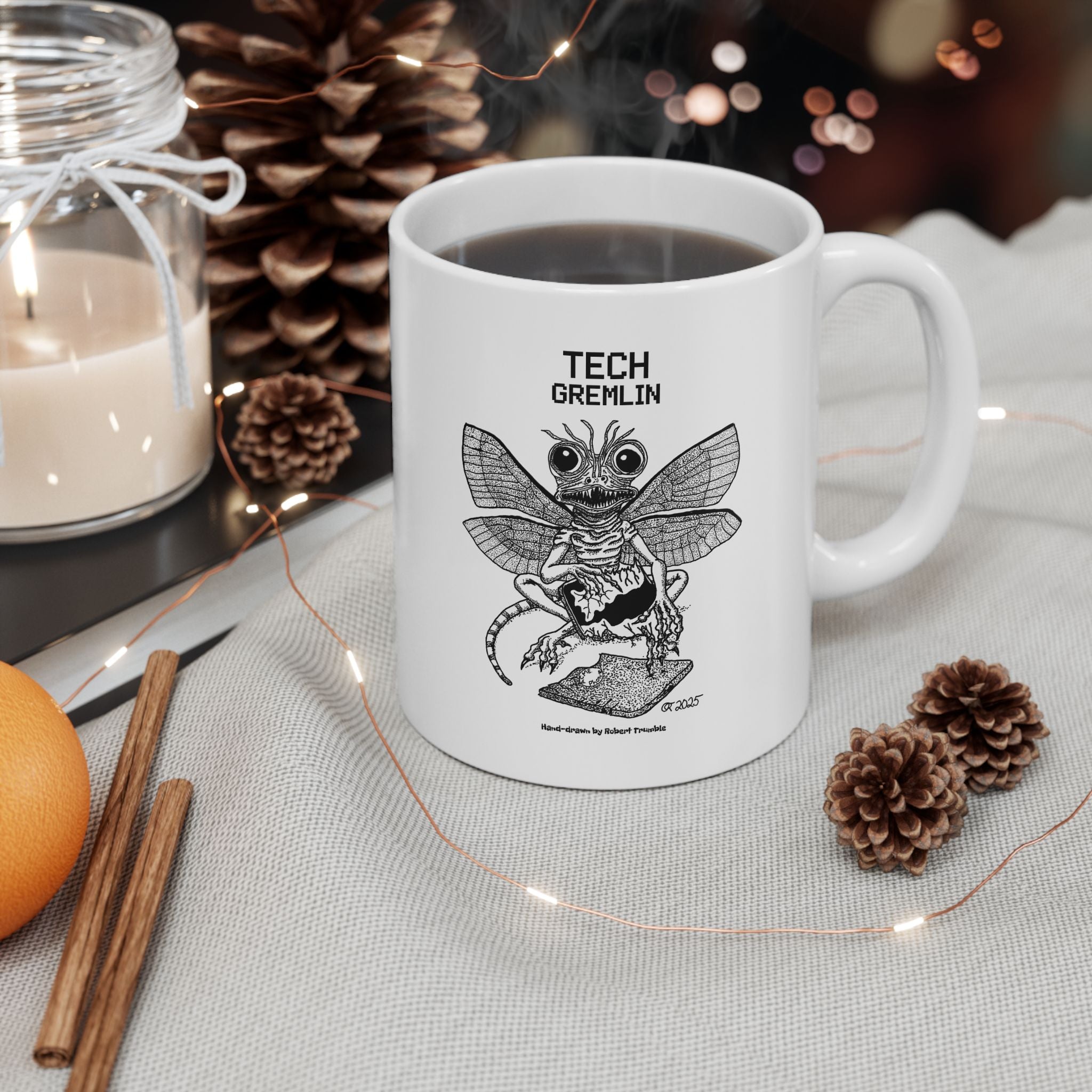 Tech Gremlin Mug – Digital Mischief by Robert Trumble