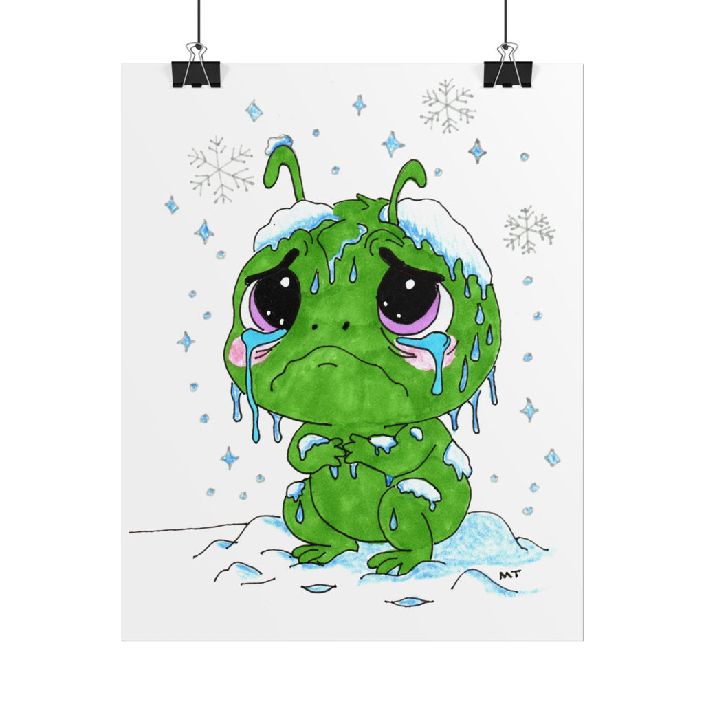 Bob the Snow Bug Wall Art | Sad Cute Bug Print