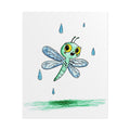 Betsy the Happy Dragonfly Art Print | Cute Dragonfly Nursery Wall Art | Kids Room Nature Decor