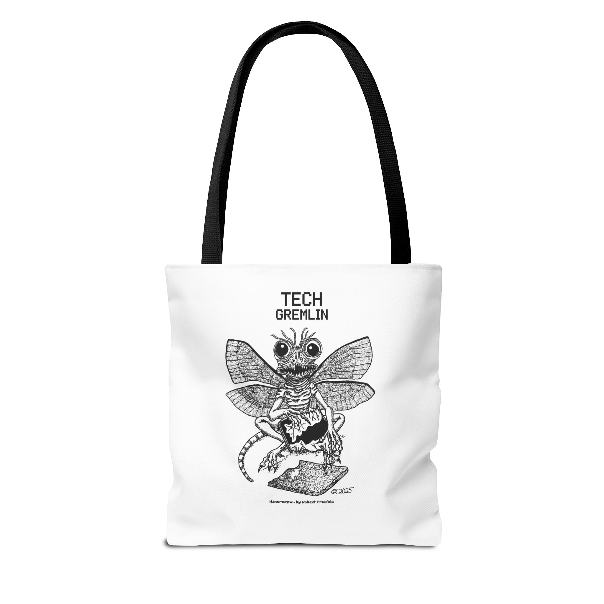 Tech Gremlin Tote Bag – Mischief in Every Byte by Robert Trumble