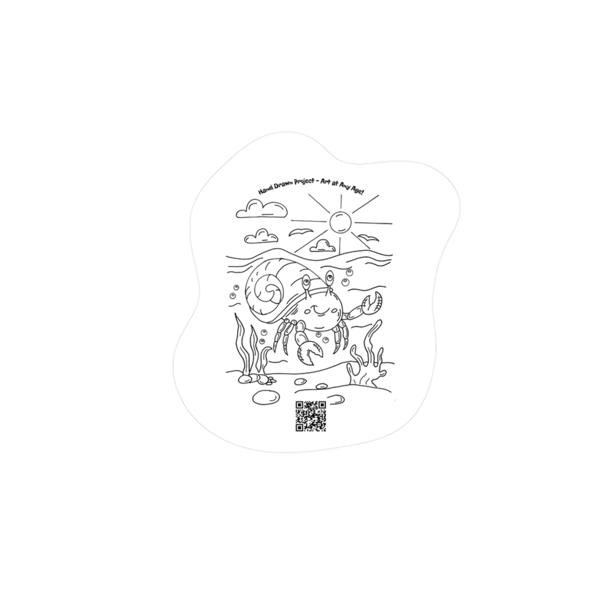 Cute Crab 1 Kiss Cut Sticker