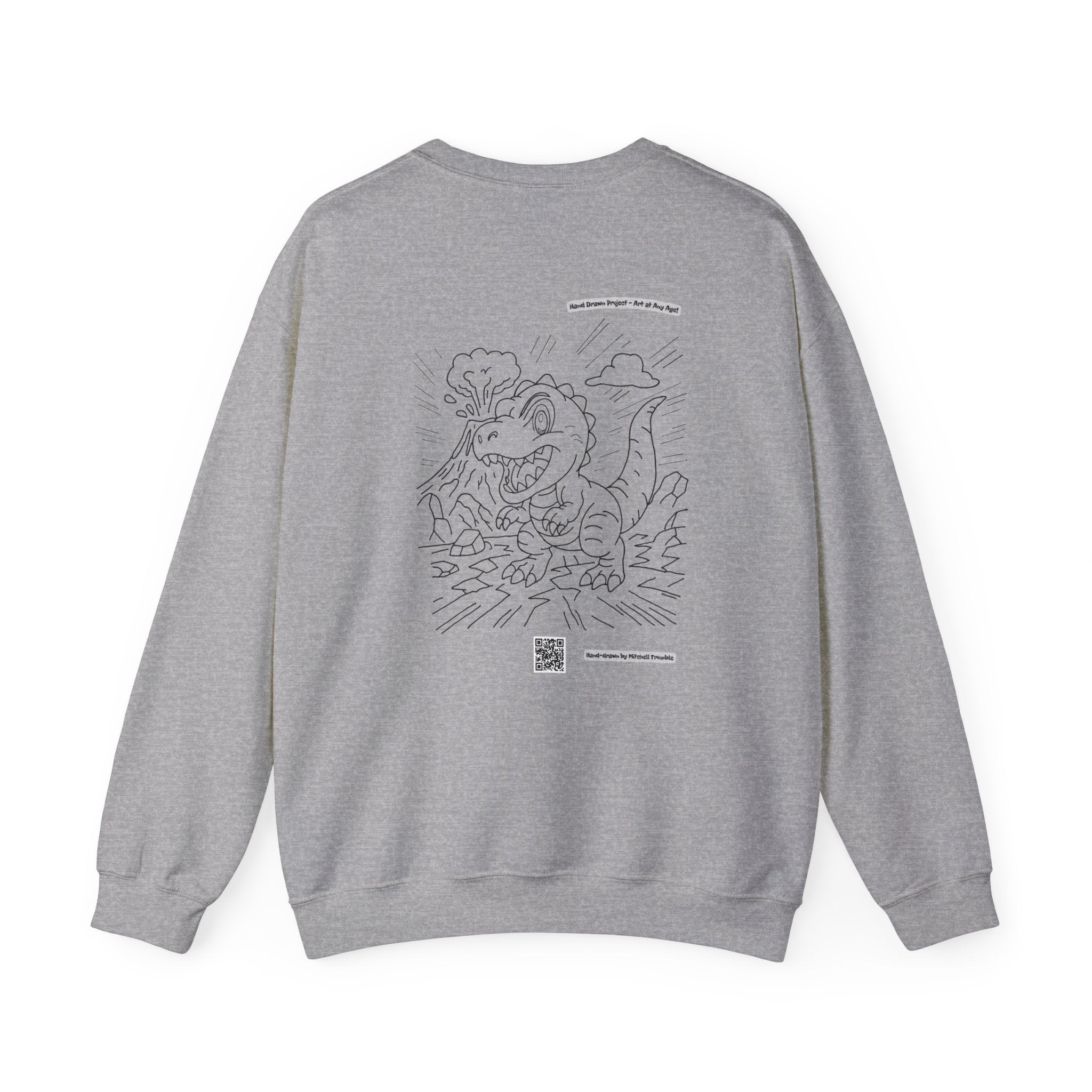 T-Rex Crewneck Sweatshirt – Unisex | Fun Dinosaur Gift for Kids & Adults, Cozy Fall & Halloween Wear