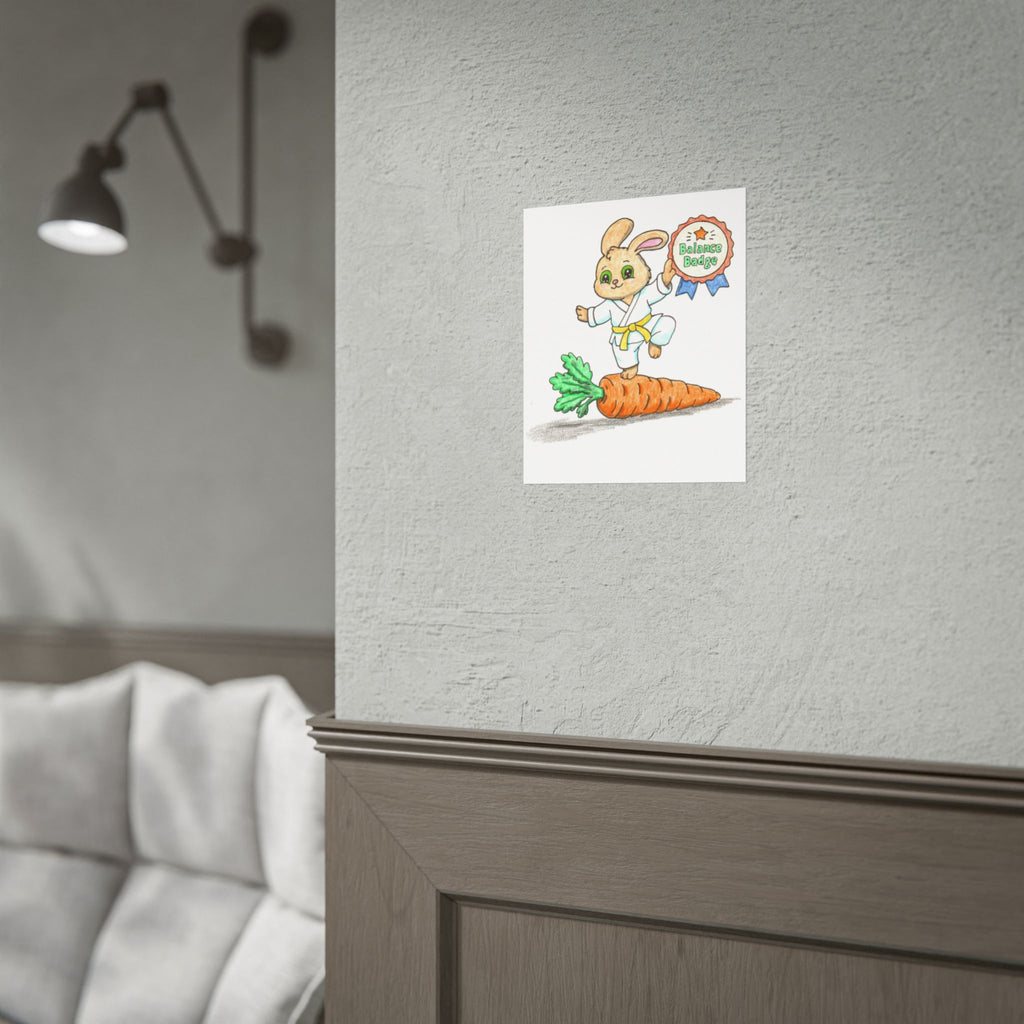 Benny the Balance Bunny Print | Kids Martial Arts Wall Art