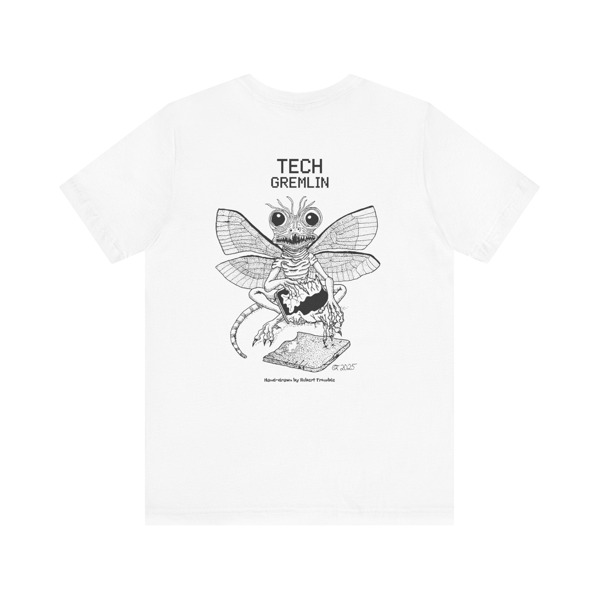 Tech Gremlin Logo Tee – Mischievous Creature Shirt | Hand-Drawn