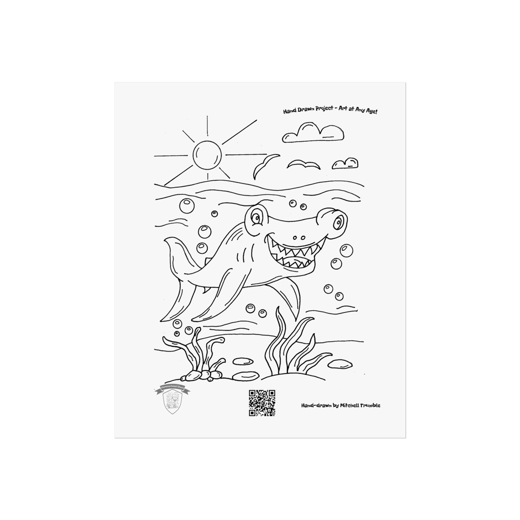 Happy Hammerhead Shark – Ocean Critters Poster
