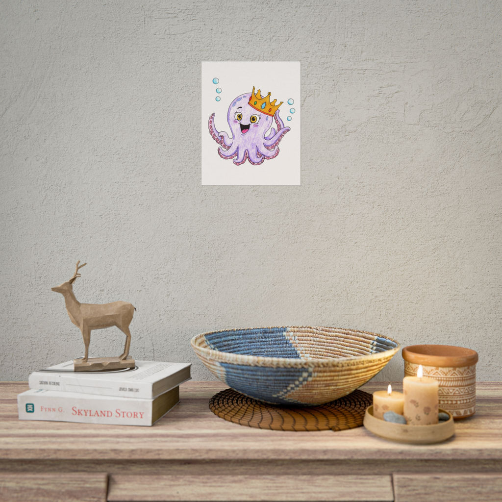 Happy Octopus Got Her Crown Back | Lost & Found Critters Octopus Print