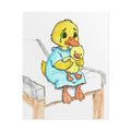 Brave Duck Doctor Visit Print | Hand Drawn Nursery Wall Art