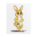 Brave Little Critters Hurt Bunny Print | Bunny with Bandage Wall Art |