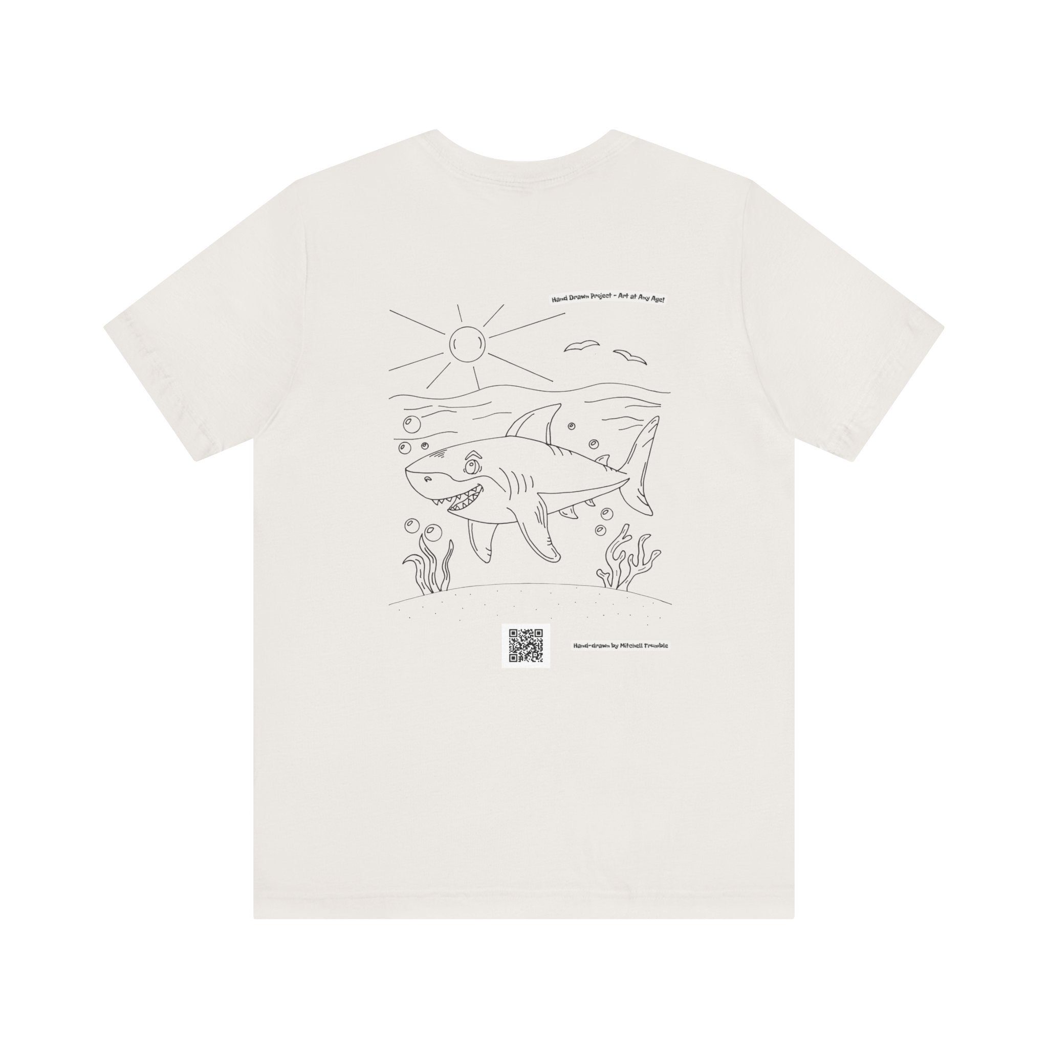 Great White Shark – Hand-Drawn Ocean Critter T-Shirt