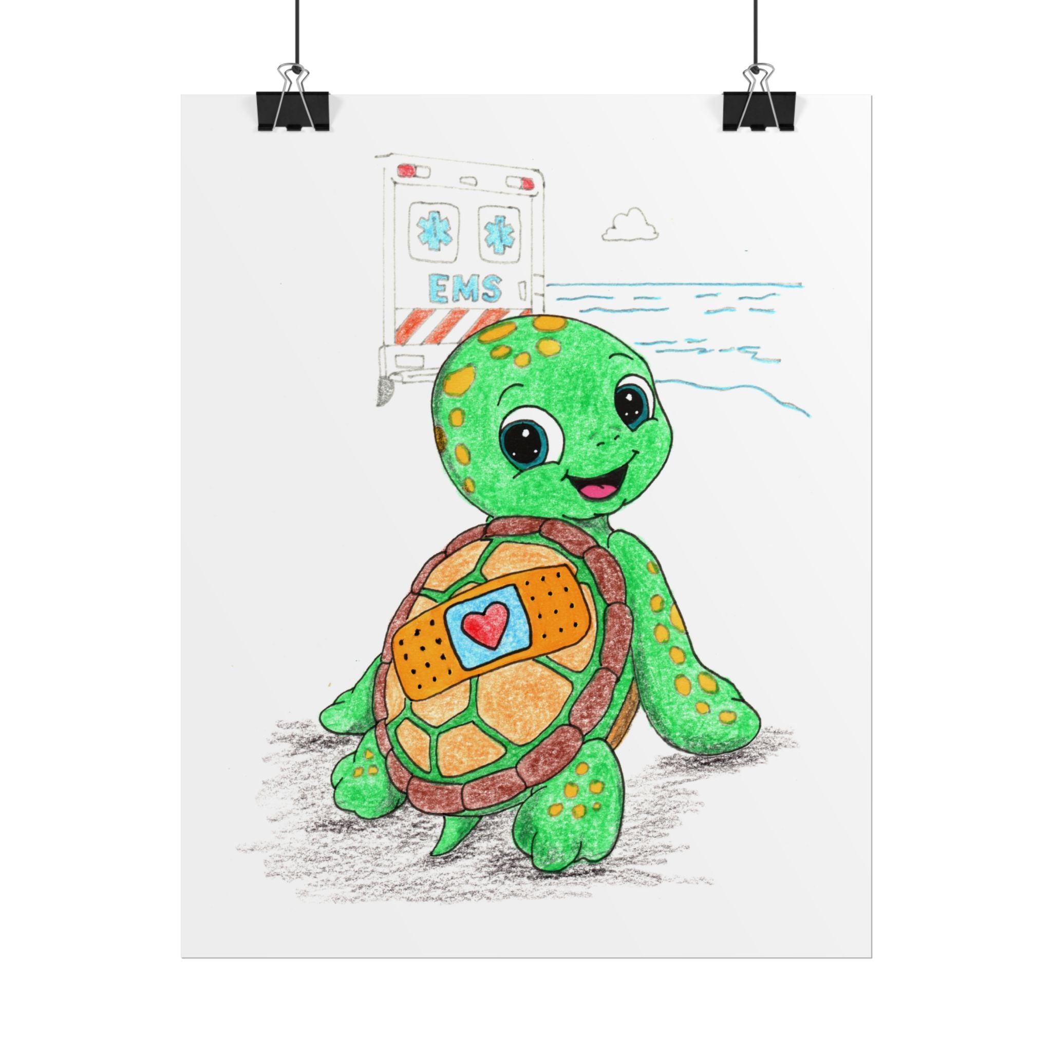 Toby Was Brave | Sea Turtle Wall Art | Brave Little Critters