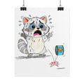 Lost Tuna Can Raccoon Print | Hand Drawn Raccoon Wall Art | Lost and Found Critter