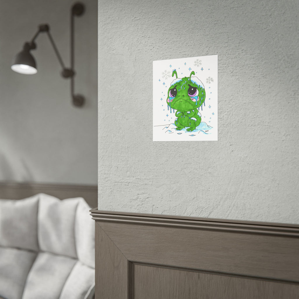 Bob the Snow Bug Wall Art | Sad Cute Bug Print
