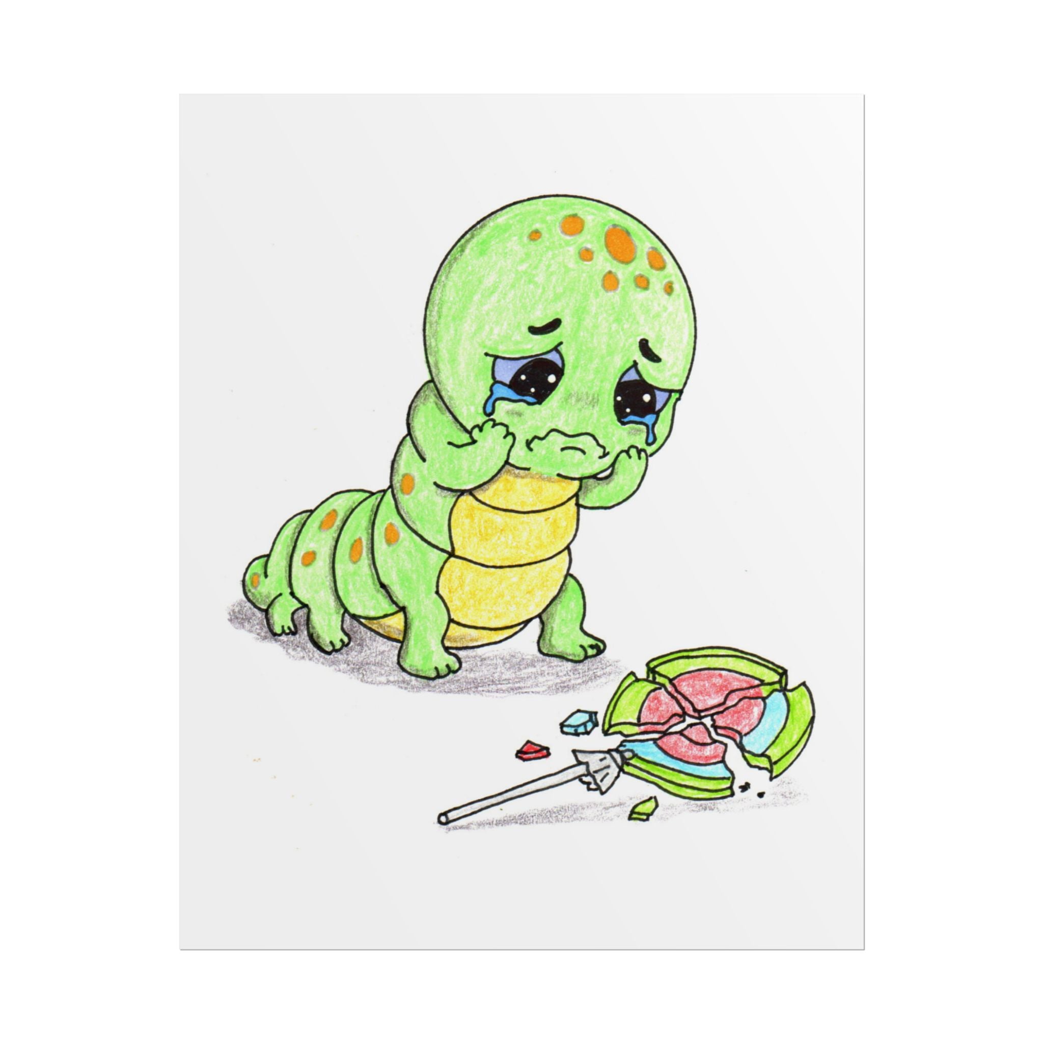 Cute Inchworm Art Print | Lost & Found Critter Wall Art