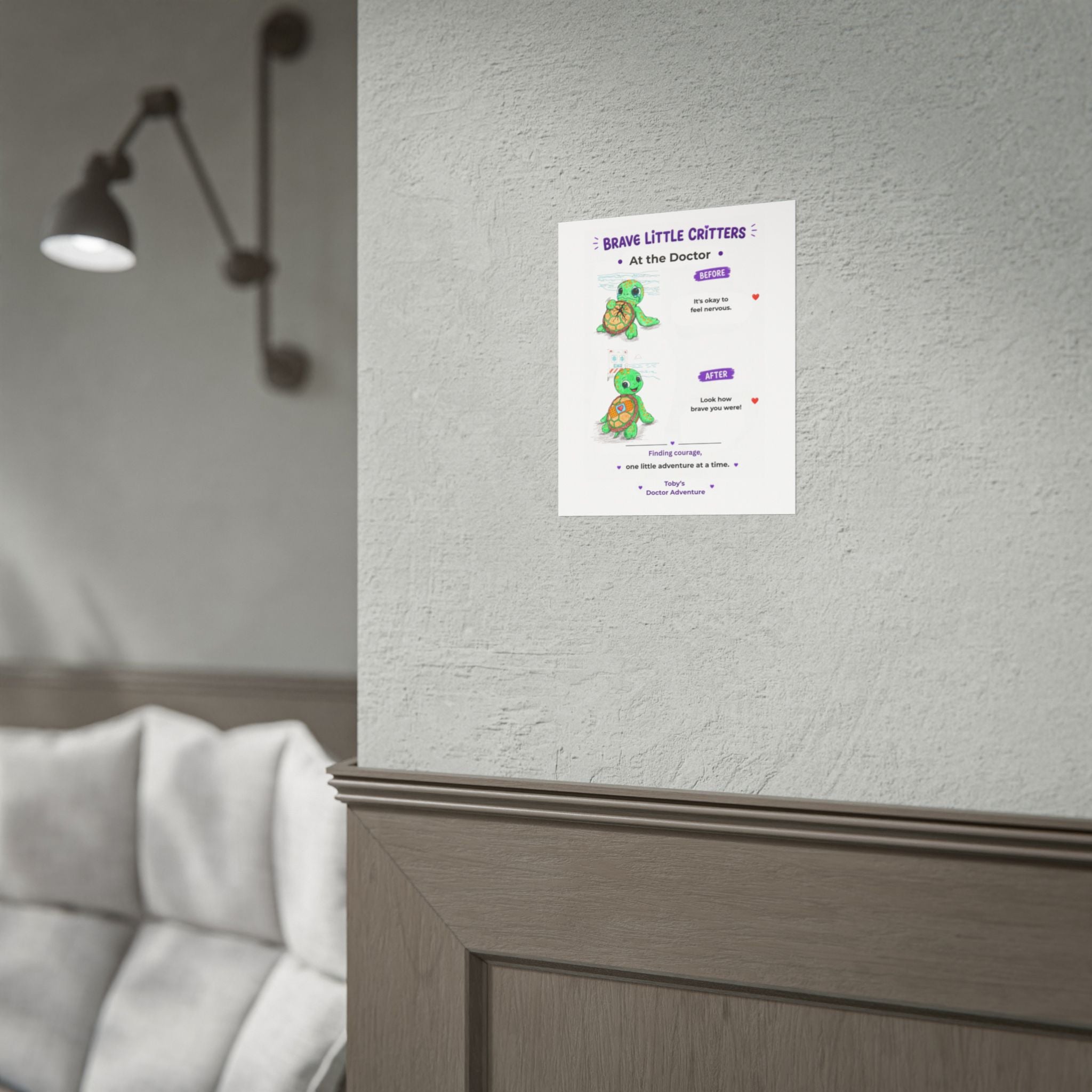 Toby's Doctor Adventure Encouragement Poster | Brave Little Critters