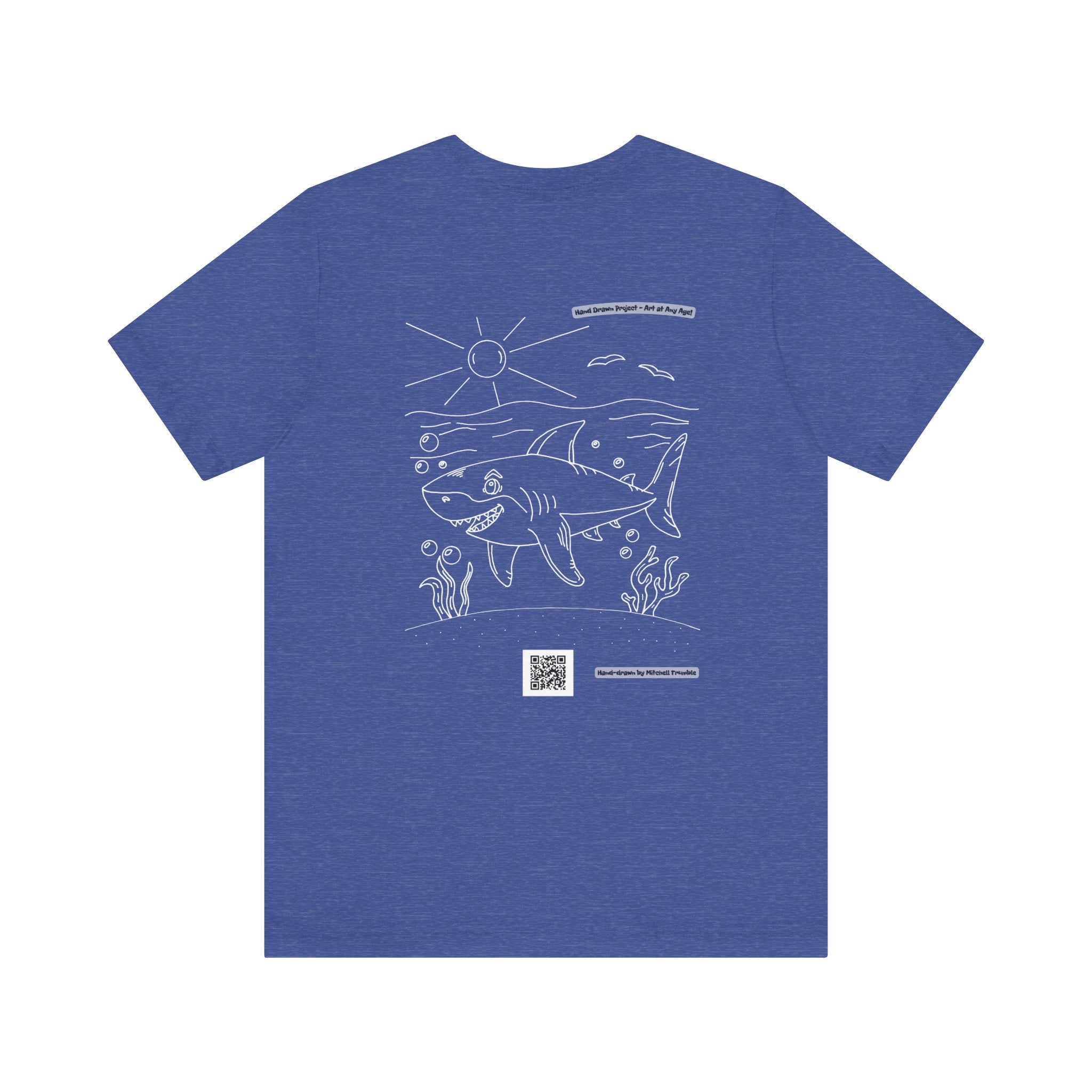 Great White Shark – Hand-Drawn Ocean Critter T-Shirt