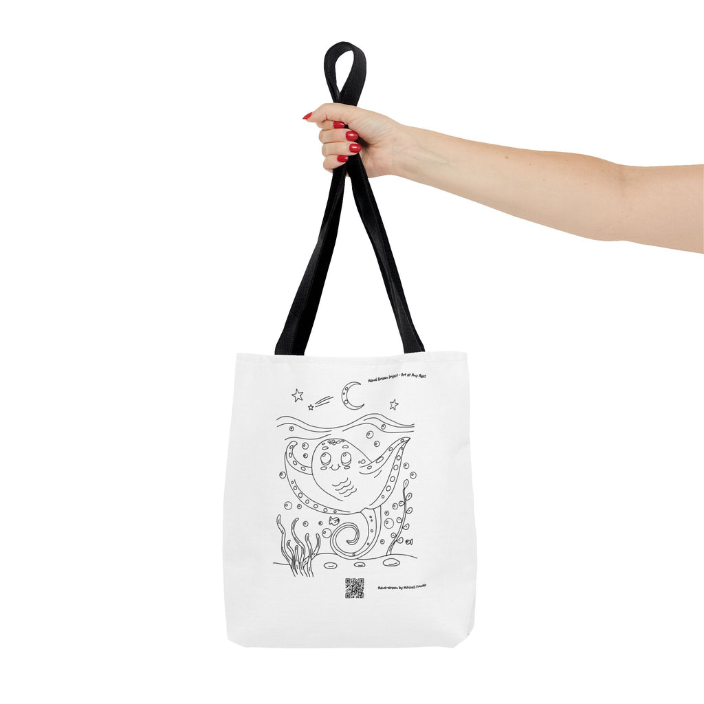 Manta Ray Tote Bag | Hand-Drawn Ocean Critter