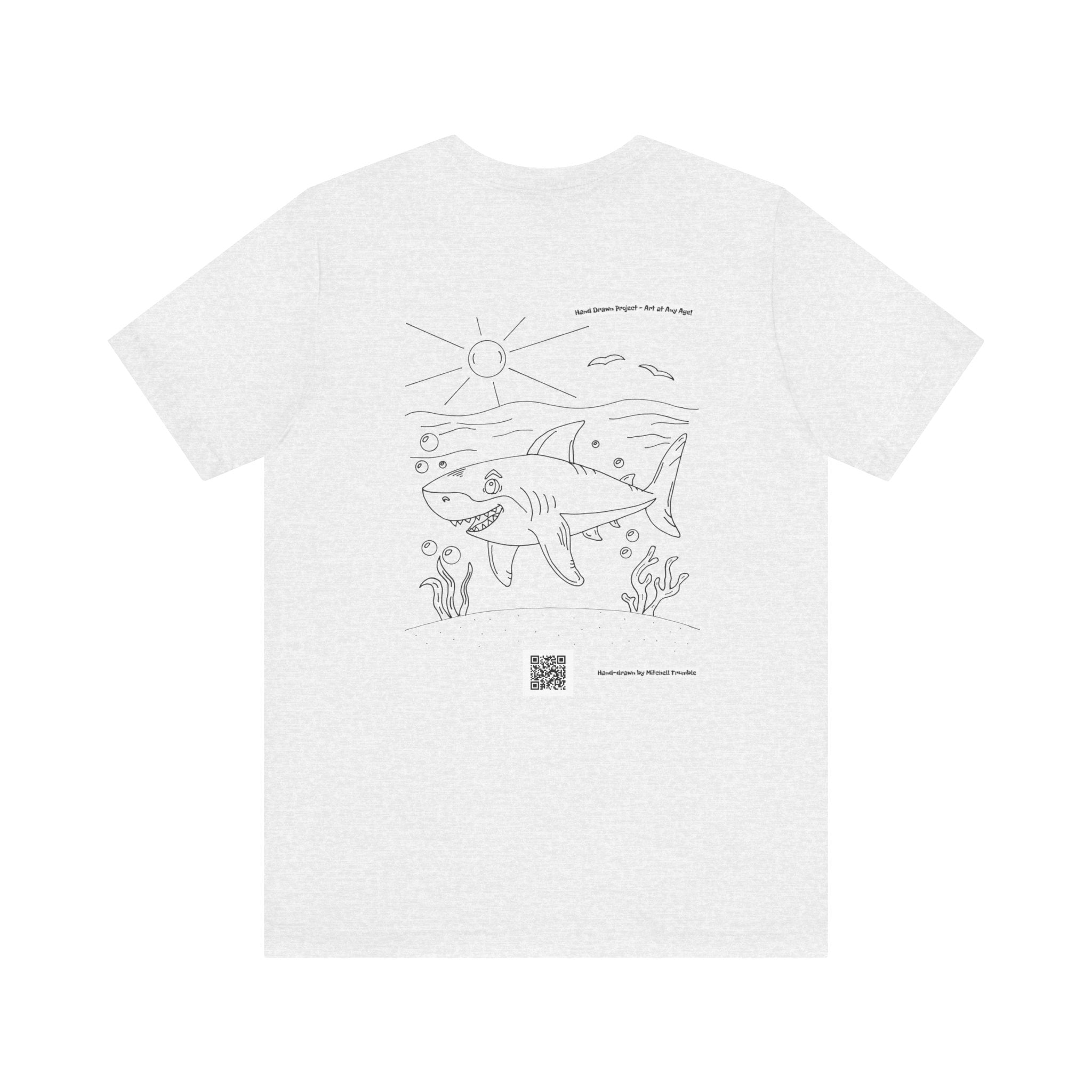 Great White Shark – Hand-Drawn Ocean Critter T-Shirt