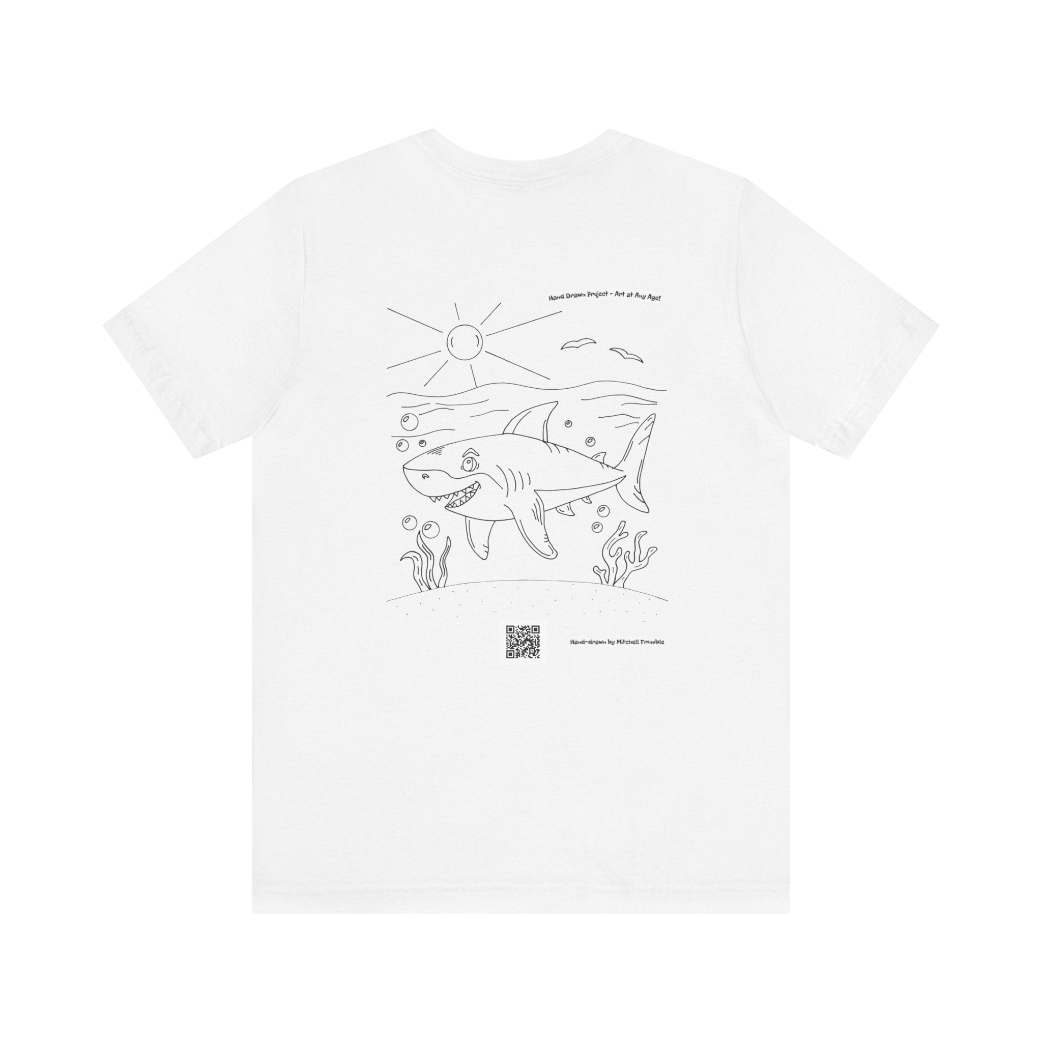 Great White Shark – Hand-Drawn Ocean Critter T-Shirt