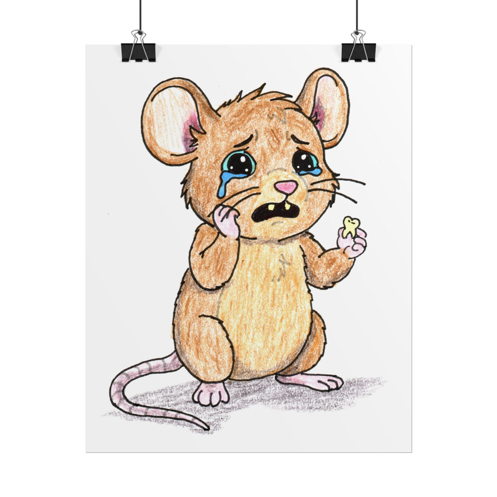 Mouse Lost His First Tooth | Hand Drawn Nursery Wall Art Print