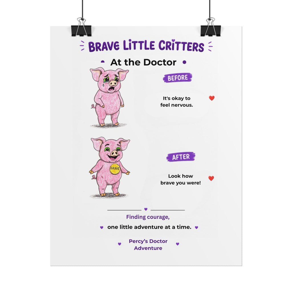 Percy's Doctor Adventure Encouragement Poster | Brave Little Critters |