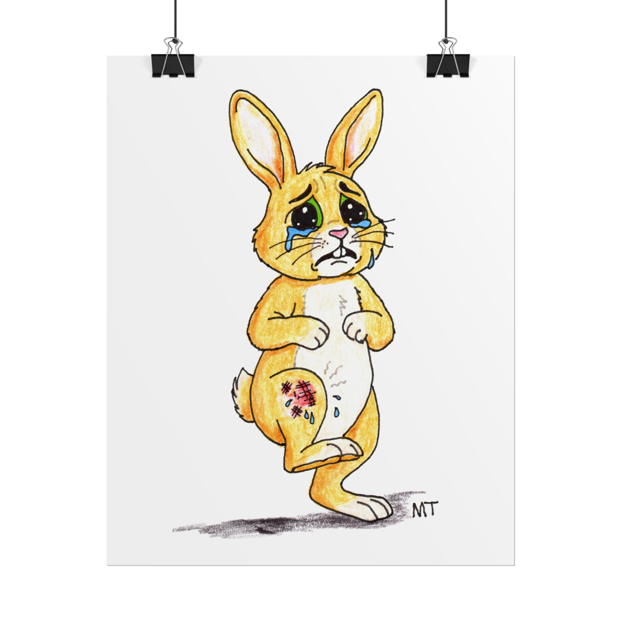 Hurt Knee Rabbit Print | Brave Little Critters